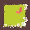 Frame with flowers and butterf
