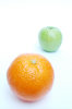 Orange with apple.