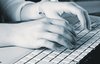 Hands typing