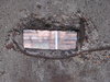 Hole in the concrete wall
