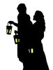 Group with lamps
