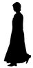 Walking girl silhouette