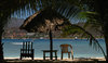 Chairs at beach shore