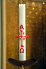 Paschal candle in the catholic