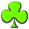 Club symbol from blackjack car