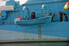 Lifeboat on old polish warship