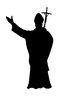 A silhouette of the pope 2