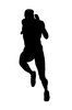 Silhouette of runner