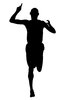 Silhouette of runner