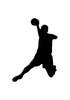 Silhouette of handball player 