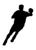 Silhouette of handball player 
