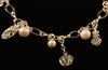 Silver bracelet with pearls an