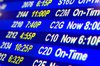 Timetable at the airport...