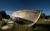 Boat on land - HDR