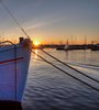 Sunset and fishing boat -HDR