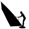 Windsurfer silhouette