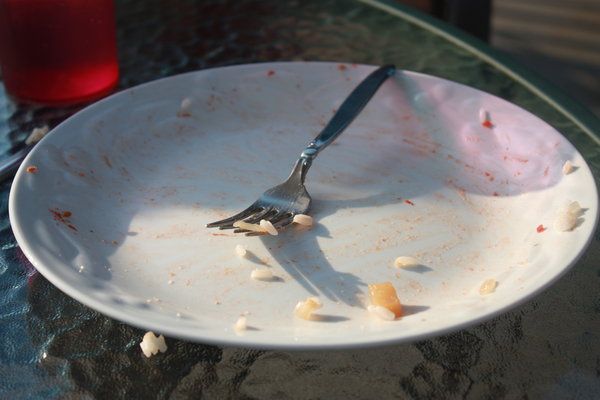 Empty plate: That was delicious!