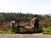 Tourist in the mountains