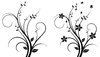 Isolated B&W Floral Set 3
