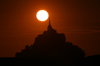 mont st. michel sunset