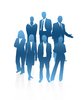 silhouette business people