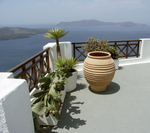 Balcony in Santorini-Oia