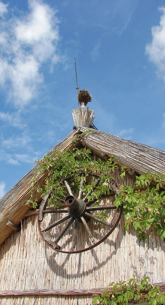 wheel on house: house at Balaton