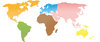 Continents world map