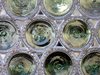 bull's eye pane  - glass round