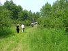 Walking to the camp.