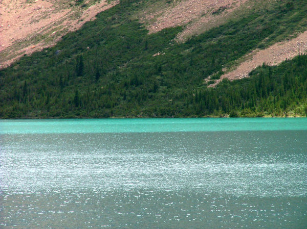 Blue water: Taken in summer 2006, near Jasper, Canada.