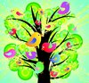 Birds in a tree