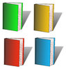 Books Standing on white backgr