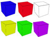Colored Cubes on white backgro