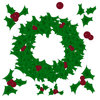 Holly Wreath Kit -  illustrati