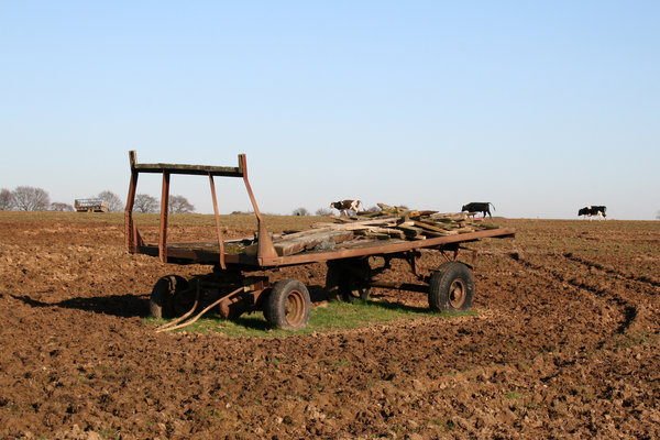 Farm Trailer An Old In A Field West Sussex UK Farm Trailer An Old In A Field West Sussex UK