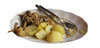 Half-eaten dinner plate