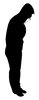 Silhouette of leaning girl