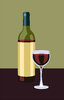 Bottle and glass of wine