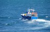 Fishing boat sailing