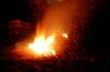 Fire burning