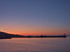 Sea at evening sunset