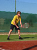 playing tennis