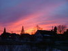 Pink cloudy sky