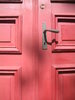 Old red door