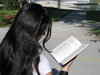 reading outdoors