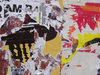 Old torn poster wall