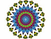 Multicoloured spiky mandala