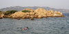 Coastline with snorkeller