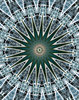 radiating green light & dark